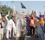 Protest on Punjab Road